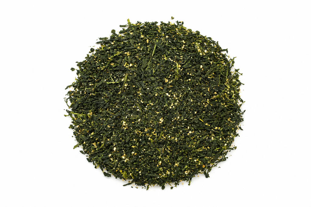 Yuzu Sencha loose leaf detail